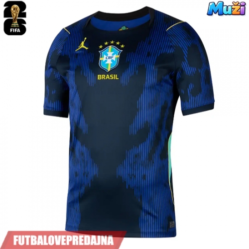 Lacne Muži Futbalové dres Brazília MS 2026 Krátky Rukáv - Preč